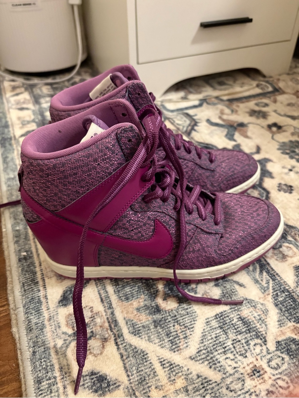 Nike Purple high dunk wedge size 8.5 Women's High-Top Sneakers